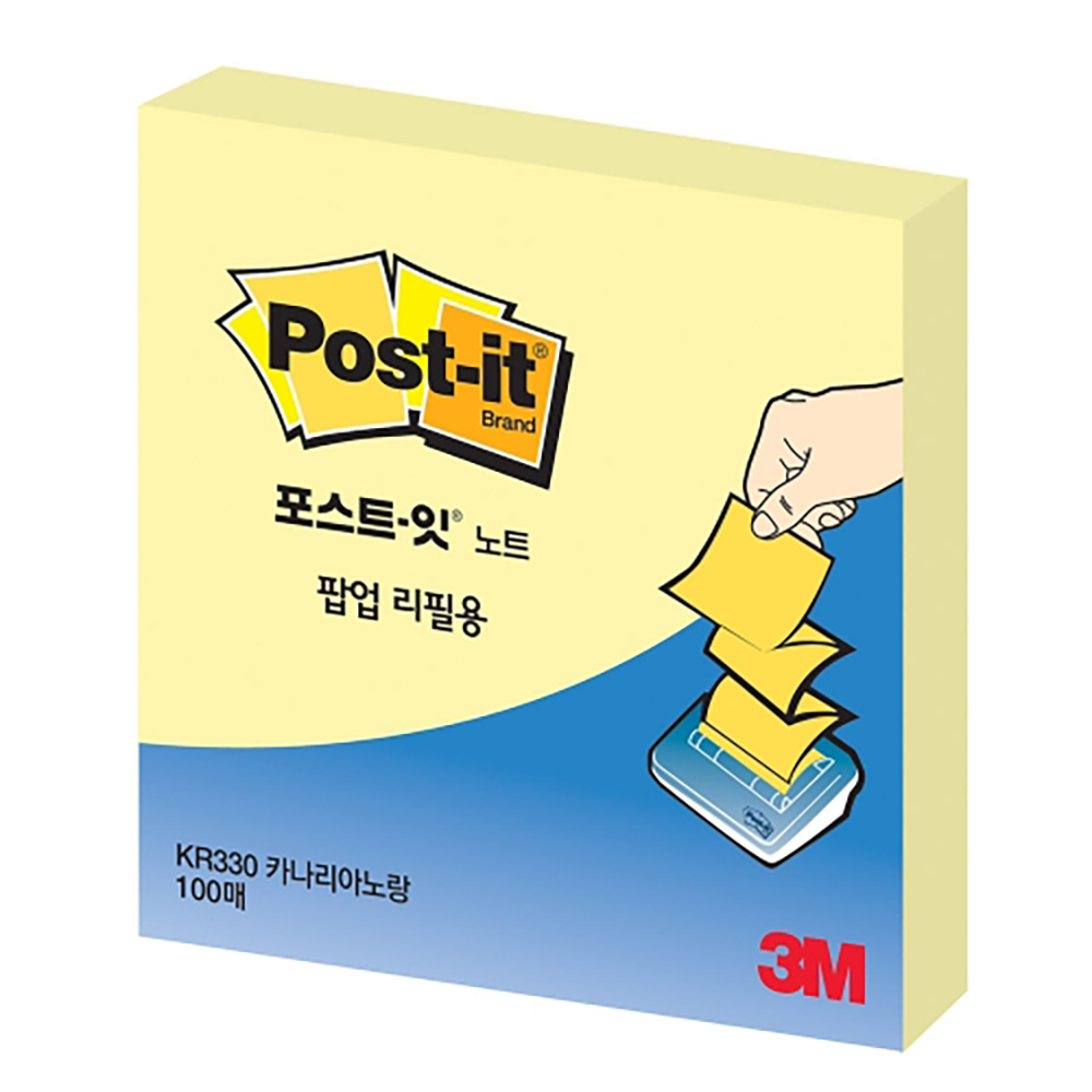 3M 포스트잇 팝업리필 KR330 (76x76mm 100매)
